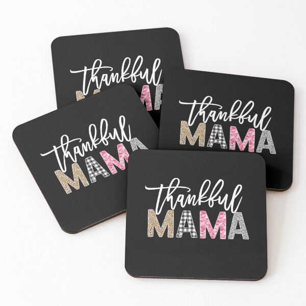 Item preview, Thankful MAMA cute leopard print, plaid and camo prints designed and sold by Rabbitti.