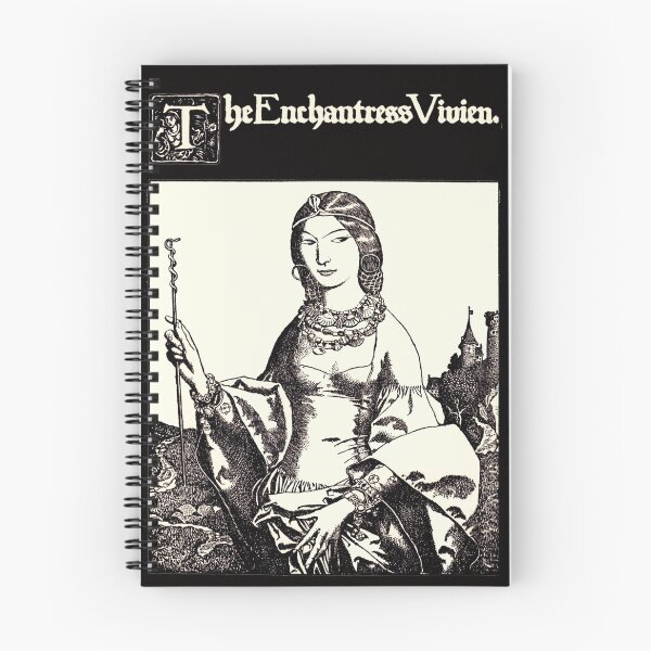 Item preview, ARTHURIAN LEGENDS,THE ENCHANTRESS VIVIEN In Black and White designed and sold by BulganLumini.