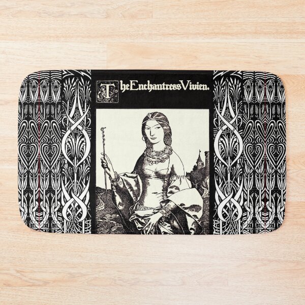 Item preview, ARTHURIAN LEGENDS,THE ENCHANTRESS VIVIEN In Black and White designed and sold by BulganLumini.
