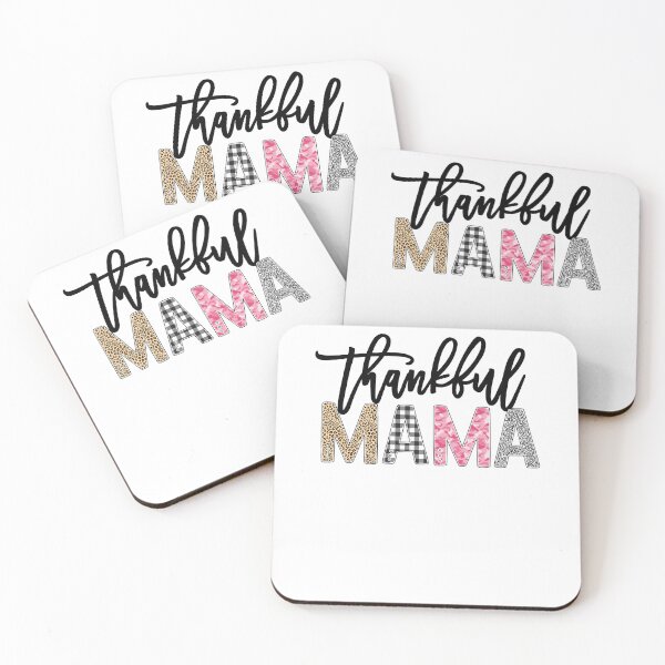 Item preview, Thankful MAMA cute leopard print, plaid and camo prints designed and sold by Rabbitti.