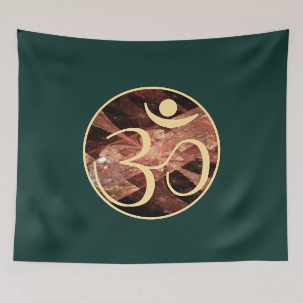 Item preview, OM Logo - Yellow on Fractal designed and sold by Fractal Journeys, etc. .