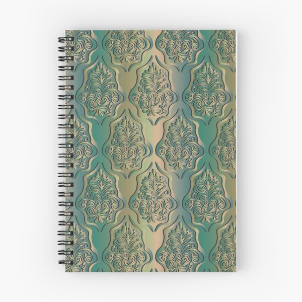 Item preview, Damask style pattern on a blue metal gradient background. designed and sold by Natalya Alexandrou.