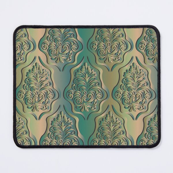 Item preview, Damask style pattern on a blue metal gradient background. designed and sold by Natalya Alexandrou.