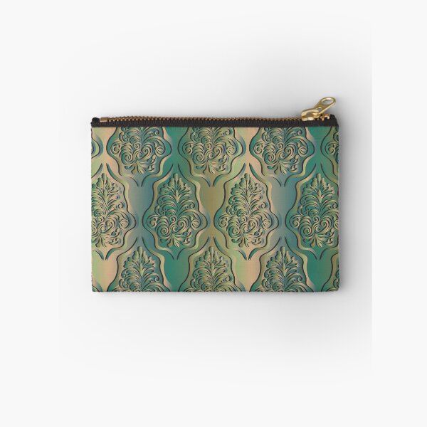 Item preview, Damask style pattern on a blue metal gradient background. designed and sold by Natalya Alexandrou.