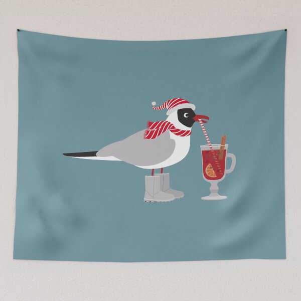 Item preview, Christmas seagull with mulled wine designed and sold by Darina Gulbina.