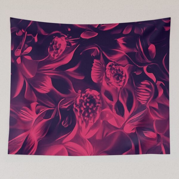 Item preview, Dark floral pattern, red and black, gothic floral designed and sold by MagickalGrunge.