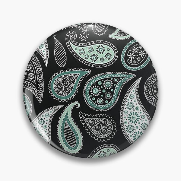 Item preview, bandana, paisley bandana, grey black bandana, paislry pattern designed and sold by Nostrathomas66.