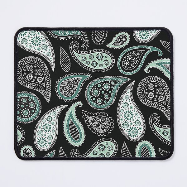 Item preview, bandana, paisley bandana, grey black bandana, paislry pattern designed and sold by Nostrathomas66.