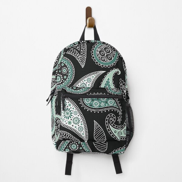 Item preview, bandana, paisley bandana, grey black bandana, paislry pattern designed and sold by Nostrathomas66.