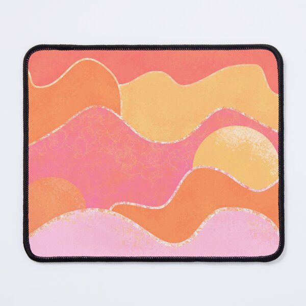 Artikelvorschau, Sonnenwellen, abstraktes Roségold-Design entworfen und verkauft von Flo Art Studio.