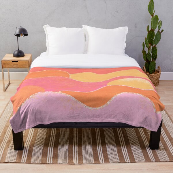 Item preview, Sun Waves, abstract pink gold design designed and sold by Flo Art Studio.