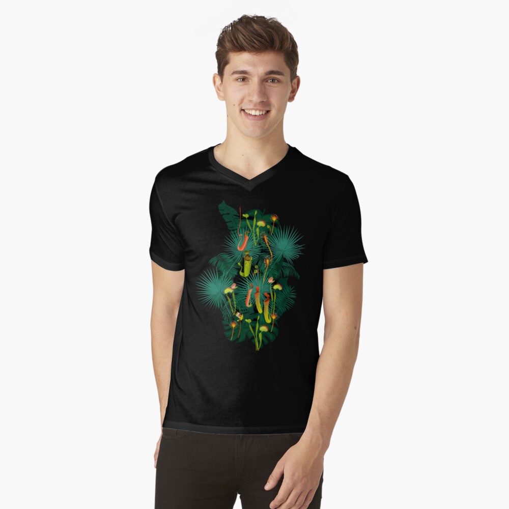 Vista previa del artículo con la obra «Camiseta de cuello en V», diseñado y vendido por kobyakov.