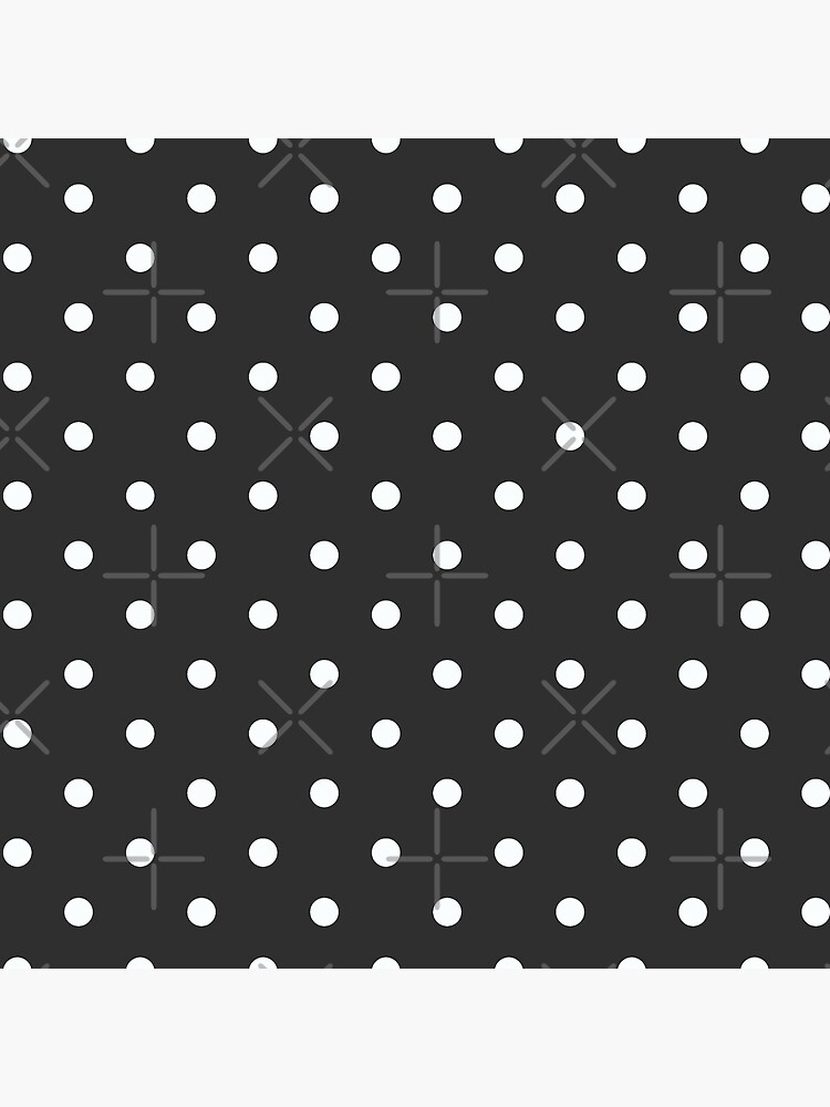 Black And White Color Polka Dot Pattern White Polka Dots Tricorn Black Colour Poster For 7742