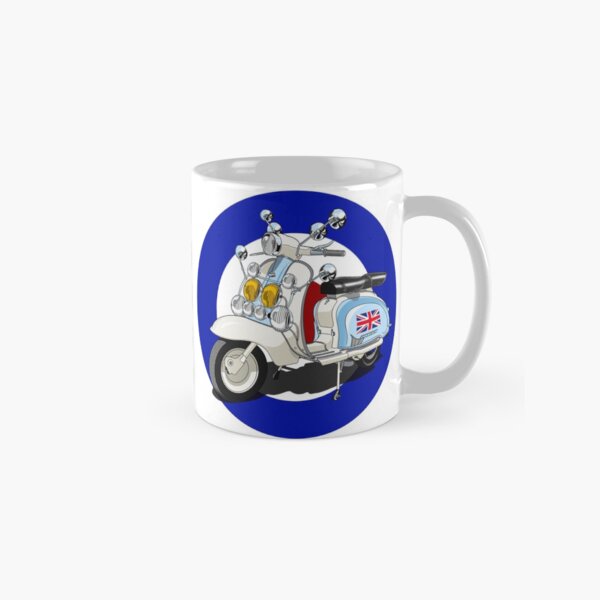 Multi Set of 4 Retro Scooter Lambretta Mugs 