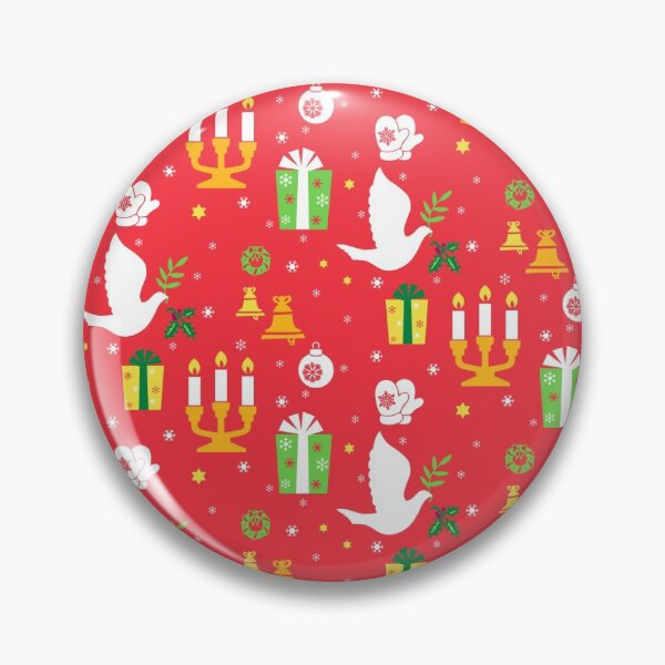 Item preview, Christmas Pattern with Doves, Presents, Advent Candles designed and sold by GrayHareCards.