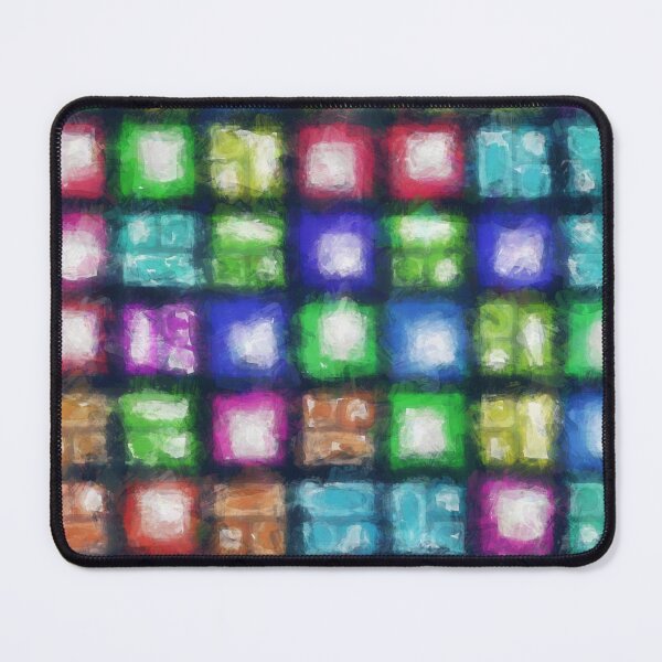 Item preview, brushed patterns multy color squares designed and sold by Filigranas Digitales.