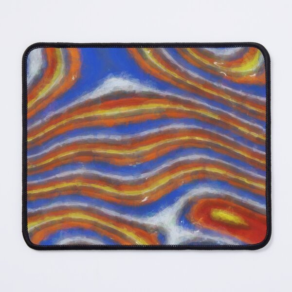 Item preview, brushed patterns blue yellow waves designed and sold by Filigranas Digitales.