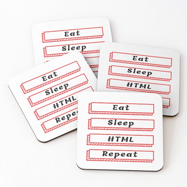 Item preview, Eat sleep HTML repeat slogan designed and sold by BleachFan3.