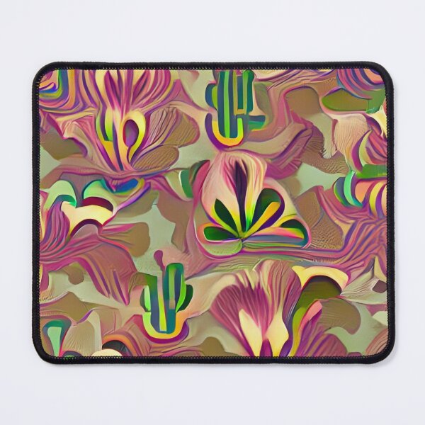 Item preview, Southwest psychedelic pattern, colorful cactus designed and sold by MagickalGrunge.