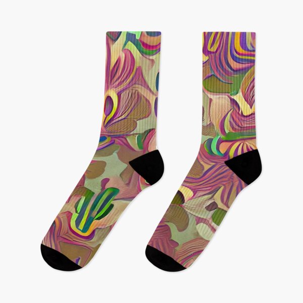 Item preview, Southwest psychedelic pattern, colorful cactus designed and sold by MagickalGrunge.