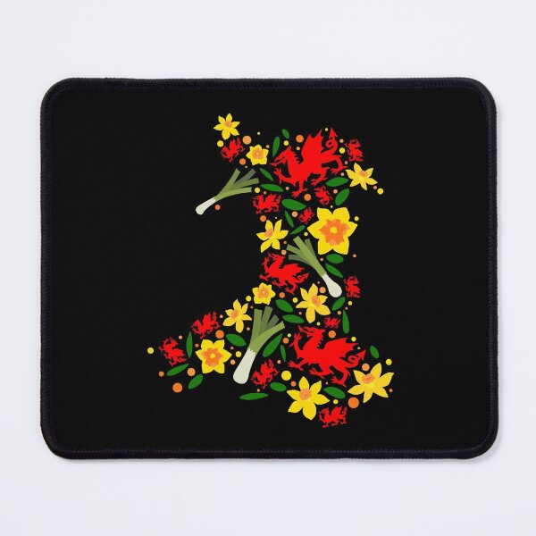 Item preview, Wales Map Welsh Dragon Daffodils Leeks Cymru St Davids Day designed and sold by juvajay.