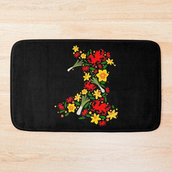 Item preview, Wales Map Welsh Dragon Daffodils Leeks Cymru St Davids Day designed and sold by juvajay.