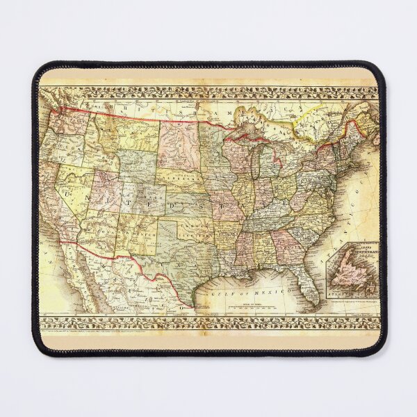 Item preview, Old Vintage USA Map of the Fifty States designed and sold by WanderingLife.