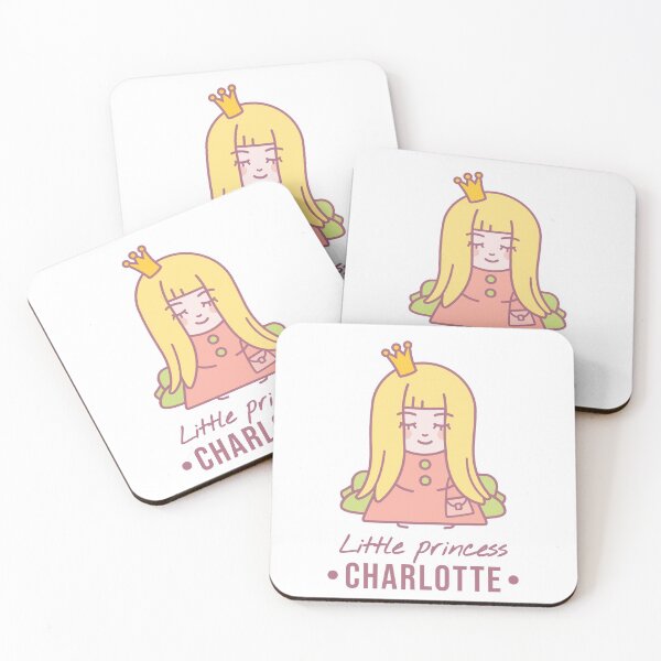 Item preview, Blonde girl with a crown on her head and a bag sits on the couch | Little princess Charlotte designed and sold by AnnaRuz.