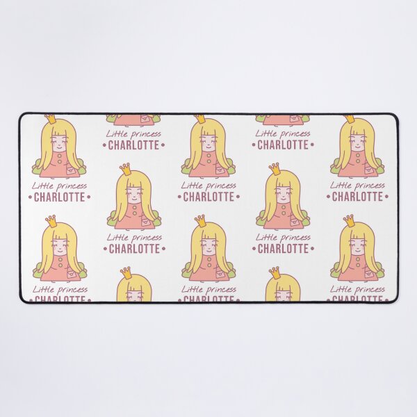 Item preview, Blonde girl with a crown on her head and a bag sits on the couch | Little princess Charlotte designed and sold by AnnaRuz.