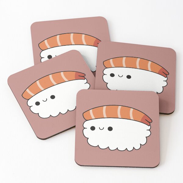 Item preview, Cute Kawaii Prawn Sushi designed and sold by KawaiiByDice.