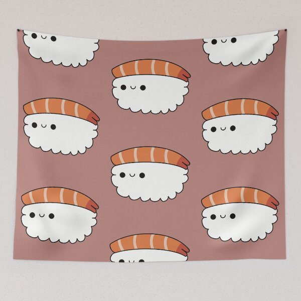 Item preview, Cute Kawaii Prawn Sushi designed and sold by KawaiiByDice.