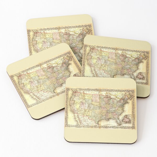 Item preview, Old Vintage USA Map of the Fifty States designed and sold by WanderingLife.