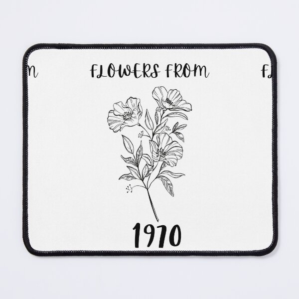Item preview, Flowers From 1970 (black) designed and sold by FutureKolor.