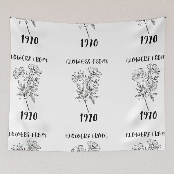 Item preview, Flowers From 1970 (black) designed and sold by FutureKolor.