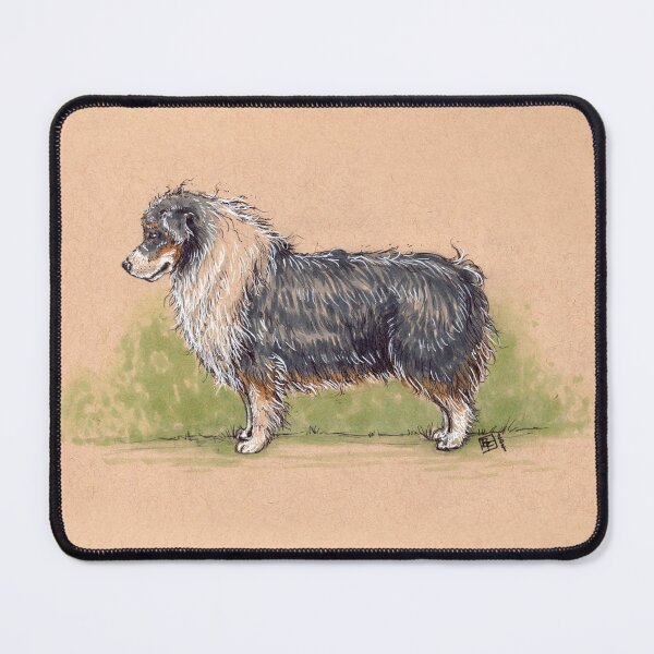 Item preview, Vintage Australian Shepherd designed and sold by Billi French Illustrations.