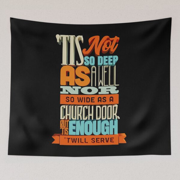 Item preview, "'Tis Not So Deep as a Well..." Shakespeare Quote 3D Type Design designed and sold by danielliamgill.