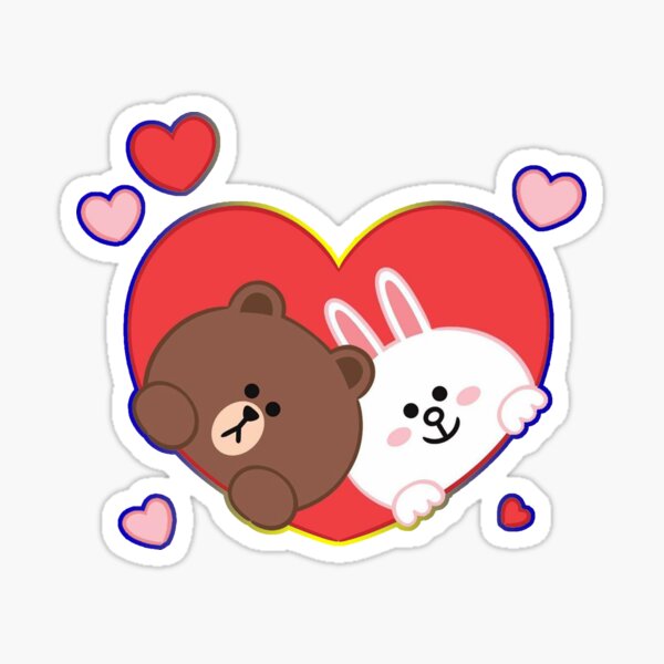 Braunbär und Cony Sticker
