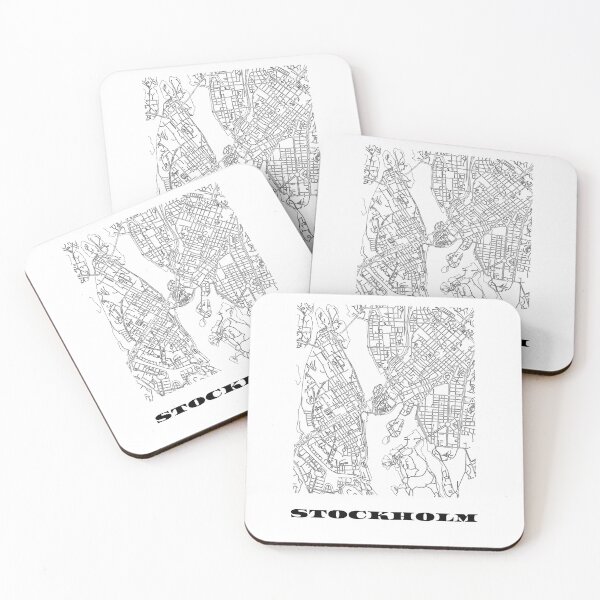 Item preview, Map of Stockholm, Sweden Minimalist Line Drawing designed and sold by Designedbysm.