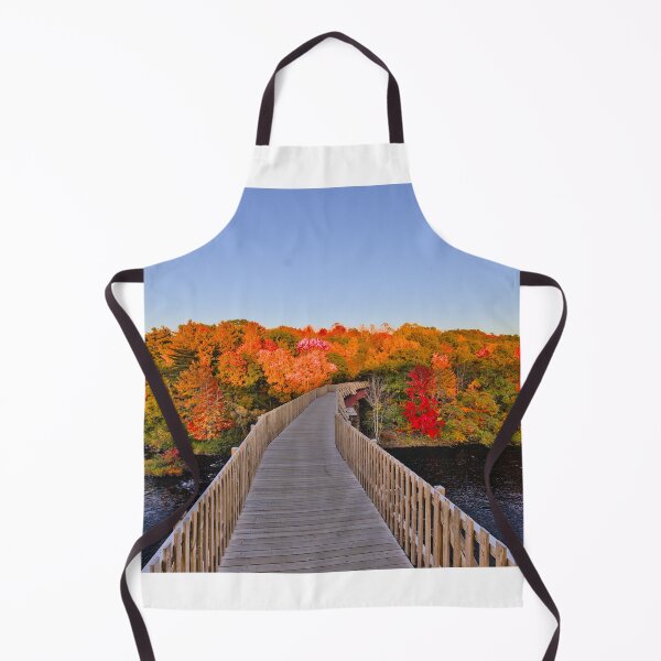 Item preview, Autumn leaf color foliage wooden walkway designed and sold by Ericyaw.