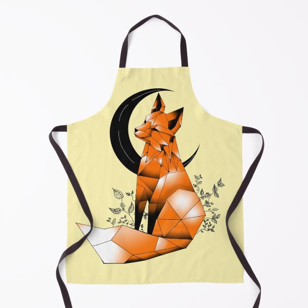 Item preview, Geometric Fox with crescent Moon Pastel yellow designed and sold by DemonicGloom.