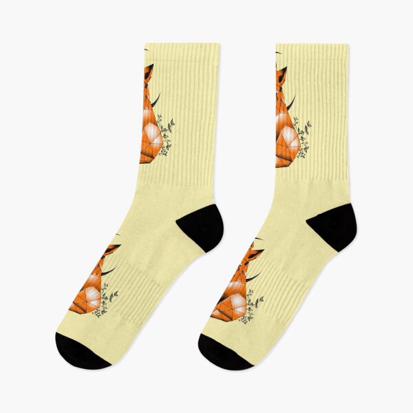 Item preview, Geometric Fox with crescent Moon Pastel yellow designed and sold by DemonicGloom.
