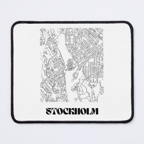 Item preview, Retro Map of Stockholm, Sweden Minimalist Line Drawing designed and sold by Designedbysm.