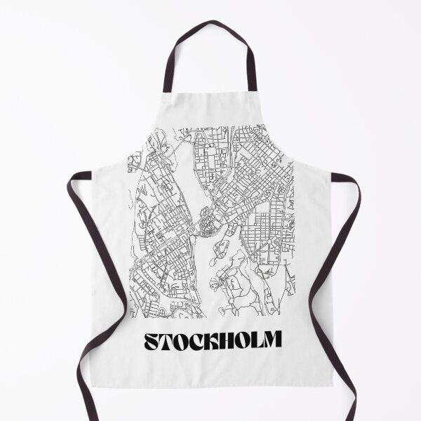 Item preview, Retro Map of Stockholm, Sweden Minimalist Line Drawing designed and sold by Designedbysm.