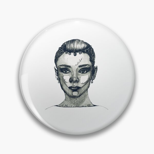Artikelvorschau, Audrey Hepburn weiß schwarz entworfen und verkauft von Marbelayart.