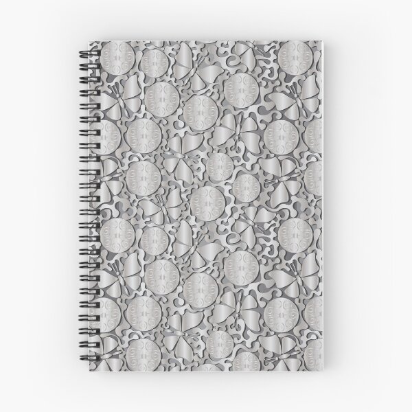 Item preview, Butterflies and silver abstract pattern on a silver background. designed and sold by Natalya Alexandrou.