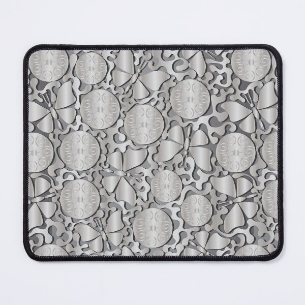 Item preview, Butterflies and silver abstract pattern on a silver background. designed and sold by Natalya Alexandrou.