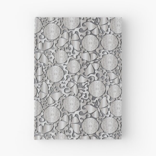 Item preview, Butterflies and silver abstract pattern on a silver background. designed and sold by Natalya Alexandrou.