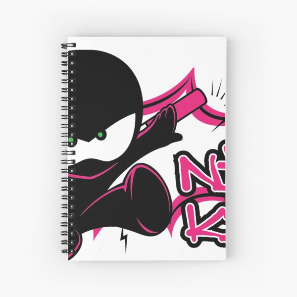 ninja kidz girl Spiral Notebook