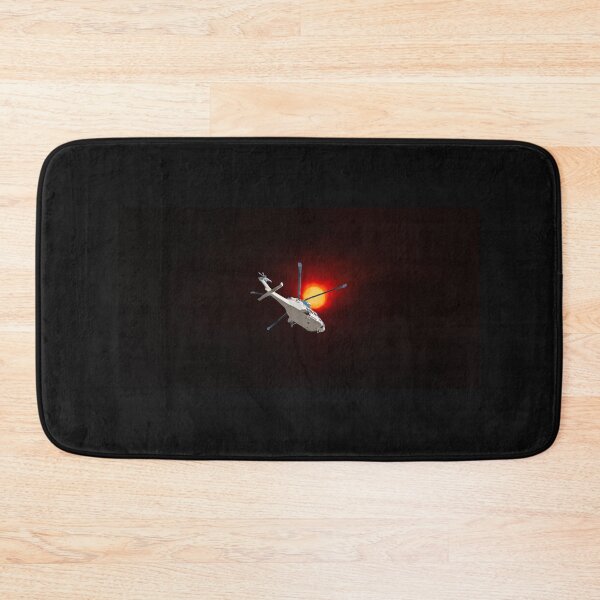 Item preview,  Bushfire sunset sky with an airborne helicopter in the foreground.  designed and sold by sunnypicsoz.