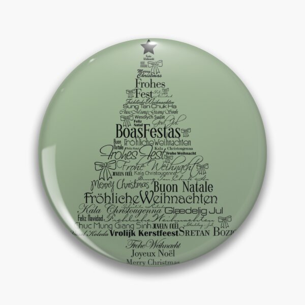 Item preview, Merry Christmas Christmas tree on sage green designed and sold by Ninaeva.
